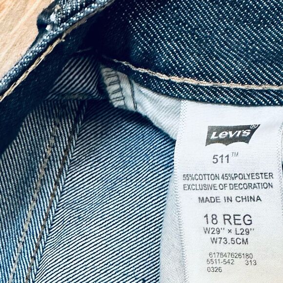 Big Boys Levi’s 511 Slim Jeans Size 18 Reg 29" - Picture 6 of 6